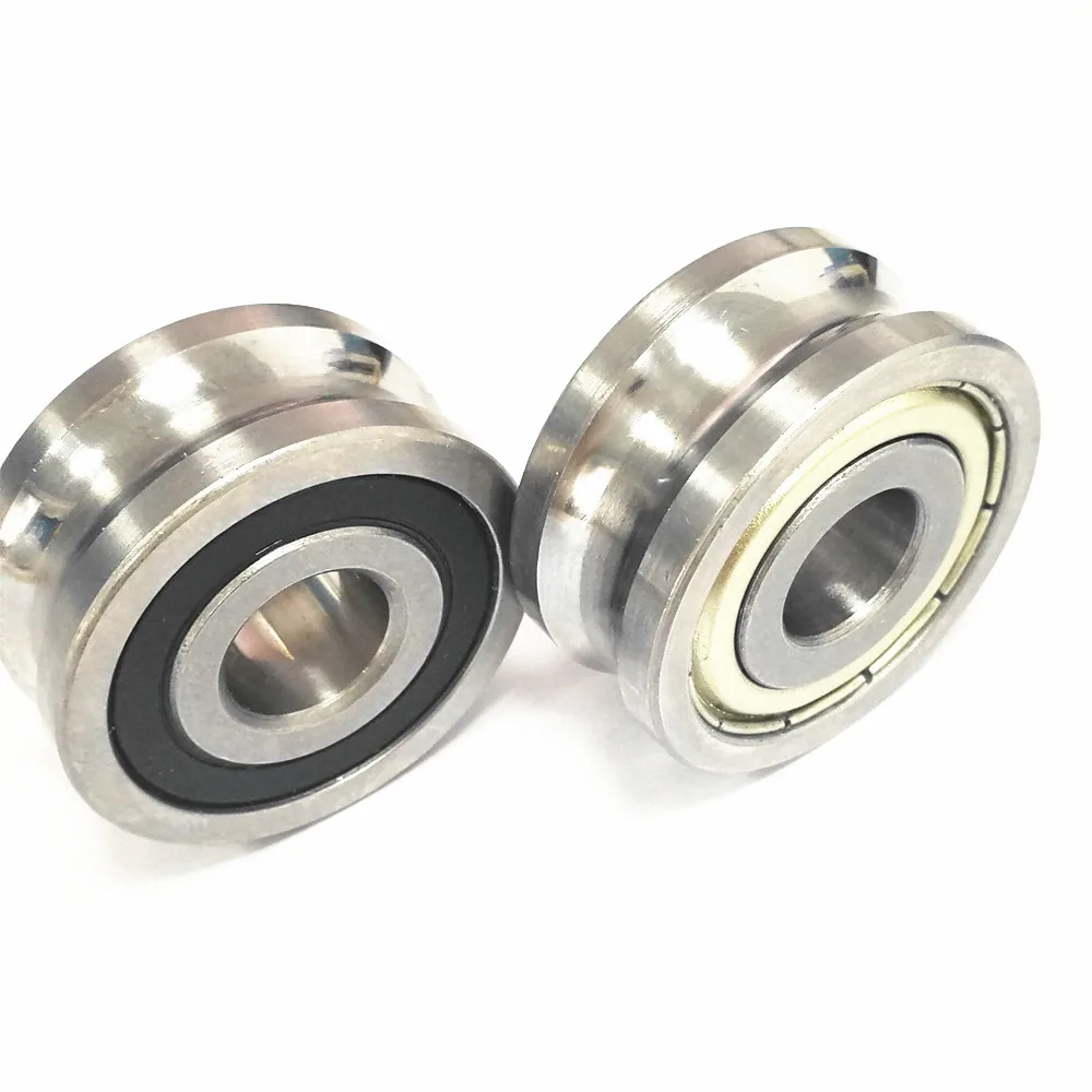 Gothic Profile track roller bearings for slide guide rail  LFR5302-10NPP LFR5302-10KDD 15mmX47mmX19mm U grooved track wheel