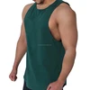Wholesale Gym Sleeveless Tank Top Bodybuilding short Male Design Own Custom Logo Stringer Wrestling Singlet knitted Mens Vest