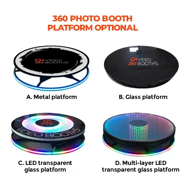 2022 Hot Sale New Portable Selfie 360 Spinner Degree Platform Business Photo Booth Camera Vending Machine Video Booth