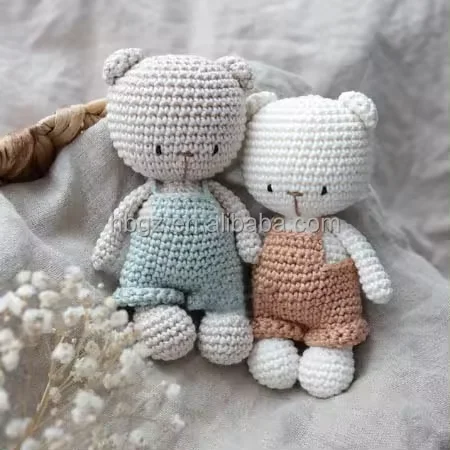 Custom Knitted Amigurumi Unicorn Angel Horse Bear Elephant Dinosaur Rabbit Animal Toys Cute Handmade Doll Crochet Bunny Toys