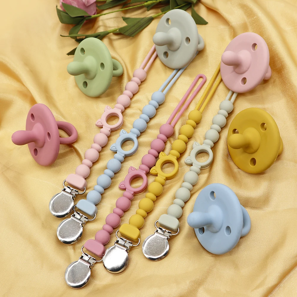 High Quality Wholesale Food Grade Newborn Custom Baby Nipple Silicone Pacifier Teether Cover BPA Free Manufacturers