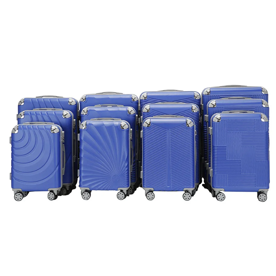 Semi Finished Luggage Set ABS 12 Pcs 18-29inch travel trolley bags Wholesale Custom suitcase Travel Bag new design luggage
