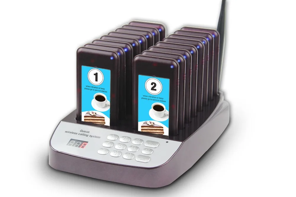 Fast food wireless restaurant guest paging system coaster pagers