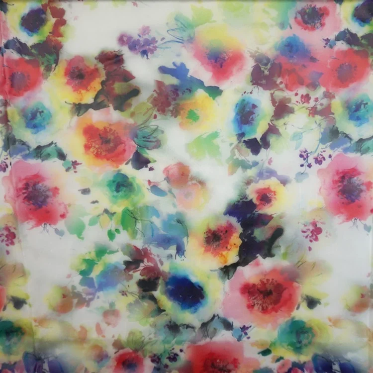 
Oil painting polyester hot selling printed custom print cotton digital fabric for dress 