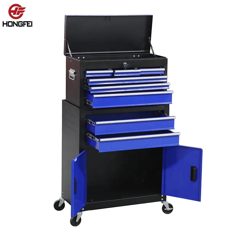 Hongfei steel tool chest rolling tool trolley