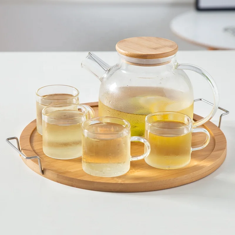 Japanese-style heated glass flower teapot tea set with filter flowers and herbs afternoon tea tea set pot household fruit teapot