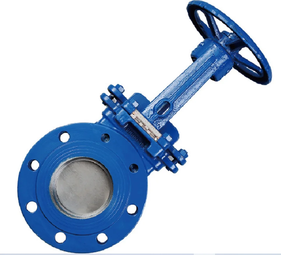 Factory sale various DN100 PN10 cast steel manual knife gate valve large