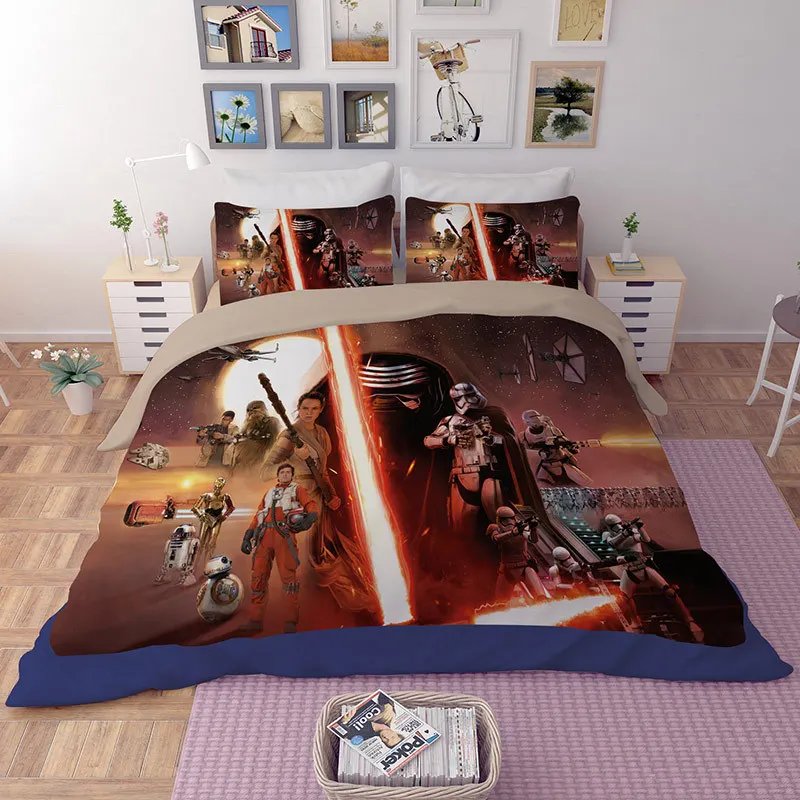 Комплект постельного белья из 100% хлопка с принтом changyi