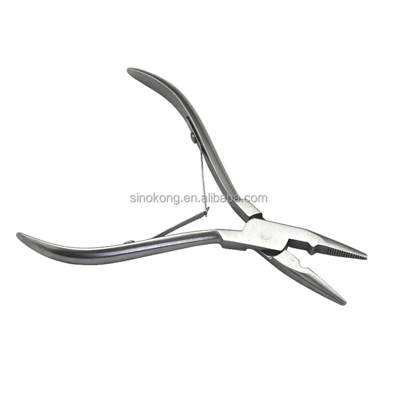 Wholesale stainless hair extension plier for apply micro ring beads link plier hair extension tools