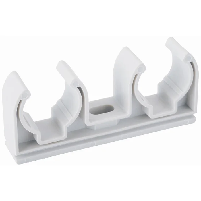 Yuyao factory Hot sale PPR fittings plastic double clip for pipe