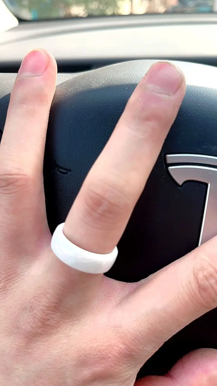 Tesla Smart Ring Ceramic Ring for Model 3/Y/X/S and Cybertruck to replace key card  Tesla key ring NFC