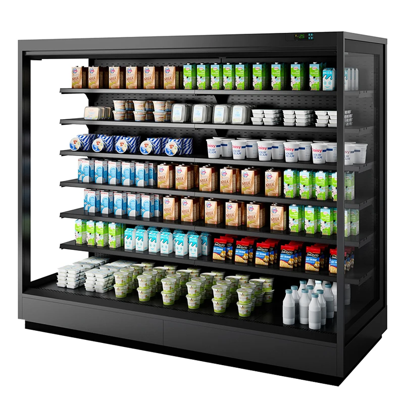 Коммерческий мерчендайзинг, Холодильный дисплей, холодильник для супермаркета, многоярусный открытый охладитель, шкаф для витрин