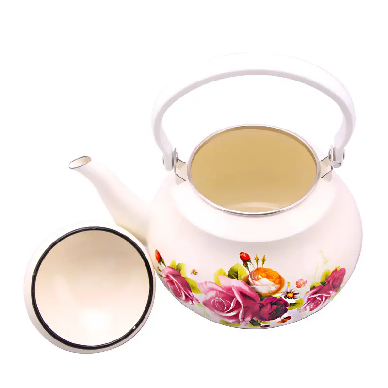 Wholesale Customized good quality trendy style decorated enameled kettle tea pot