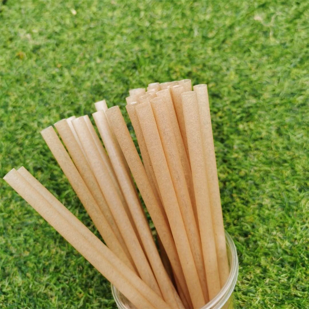 Customized 5 6 7 8 10 12mm Compostable Vegetable Fiber Sugarcane Bagasse Straw Bio Degradable Sugar Cane Disposable Drink Straws