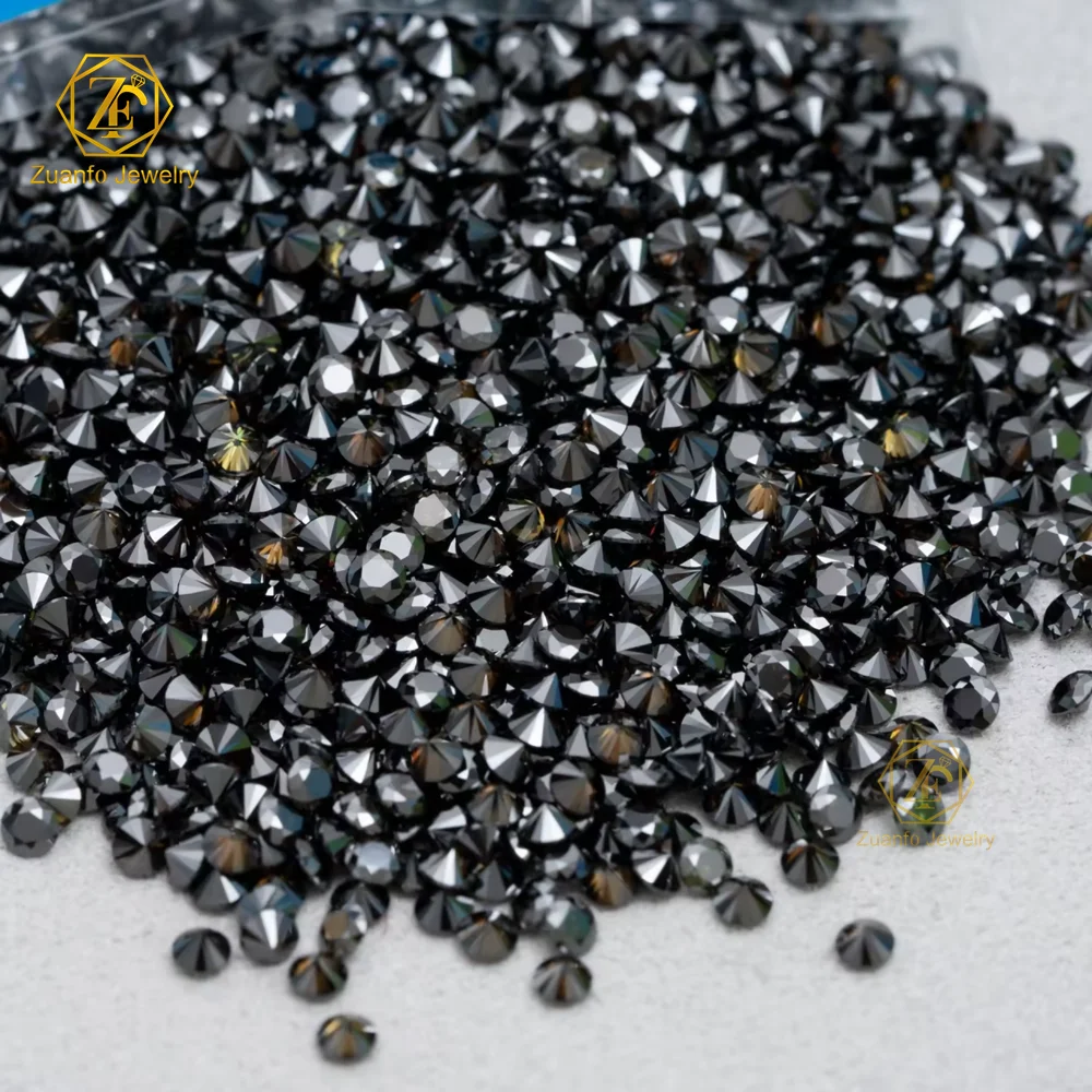 Fancy Gems Manufacturers Wholesale GRA VVS Melee Small Size Black Diamond Stone Loose Black Moissanite With GRA Certificate