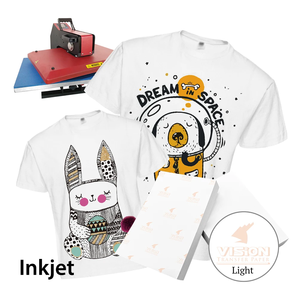 Wholesale Free Samples A3 A4 Size Light Dark Cotton T-shirt Inkjet Heat Press Transfer Paper