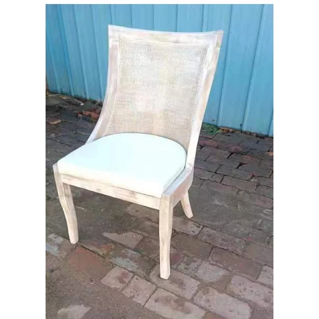 Natural Dining Room Furniture Modern Solidwood wood Rattan Dining Chairs