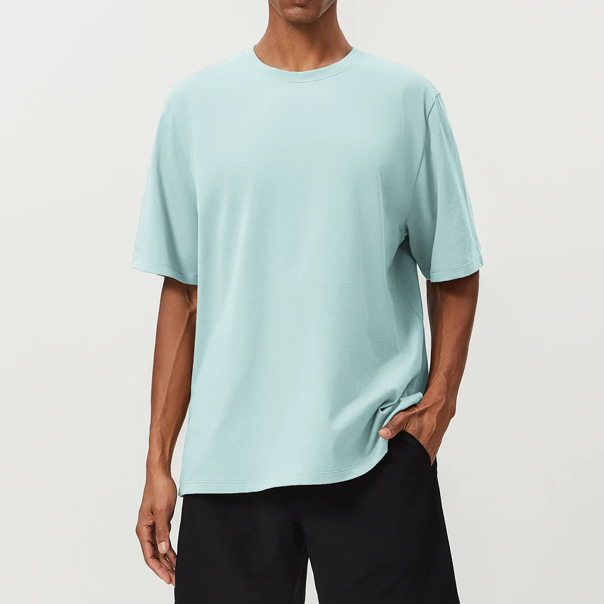 Workout clothing custom high quality sports gym running top round neck fitness short sleeve t shirt for men