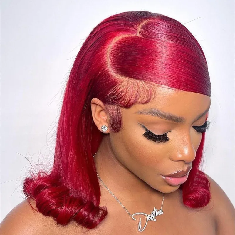 13x4 human hair lace front wig bob 613 & brown glueless wigs human hair lace front short pixie cut bob wigs human hair for women