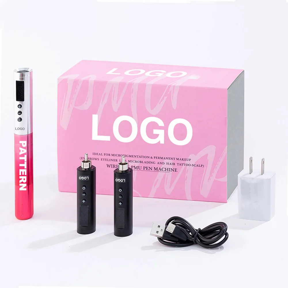 OEM ODM SMP PMU Pen Machine Custom Wireless PMU Permanent Makeup Machine with 2 Extra Battery