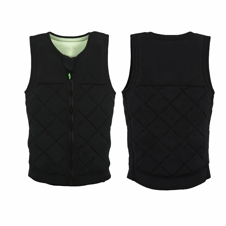 New design high strech flexible life vest black life jacket for sports swimming suitable for adult