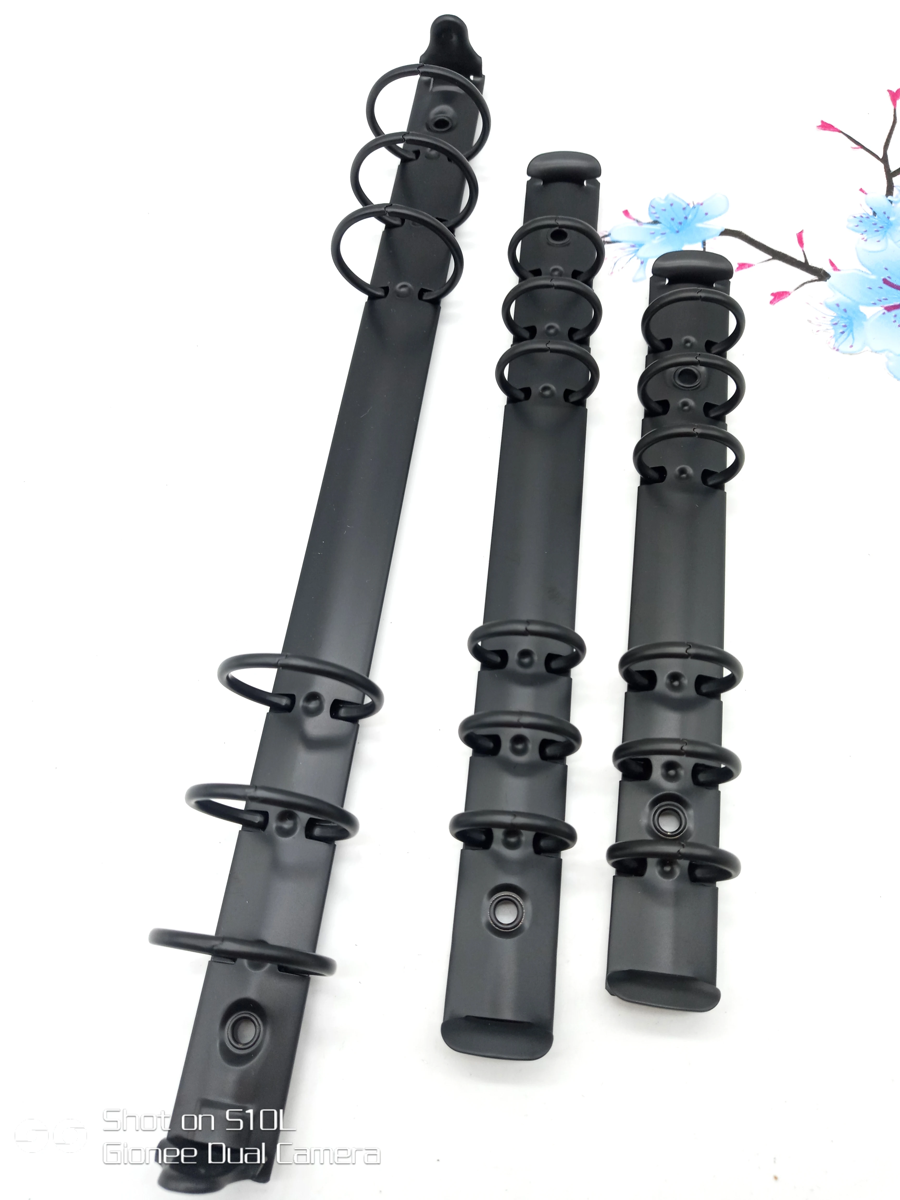 Best selling pull open metal binder 3R 4 R 6R ring clip / black binder folder Metal 6-Ring Binder Mechanism A5 A6 A7 Pink Purple