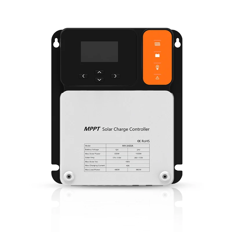 China factory OEM 12v 24v  30a 40a 60a solar system charger mppt solar charge controller with RS485 communication port