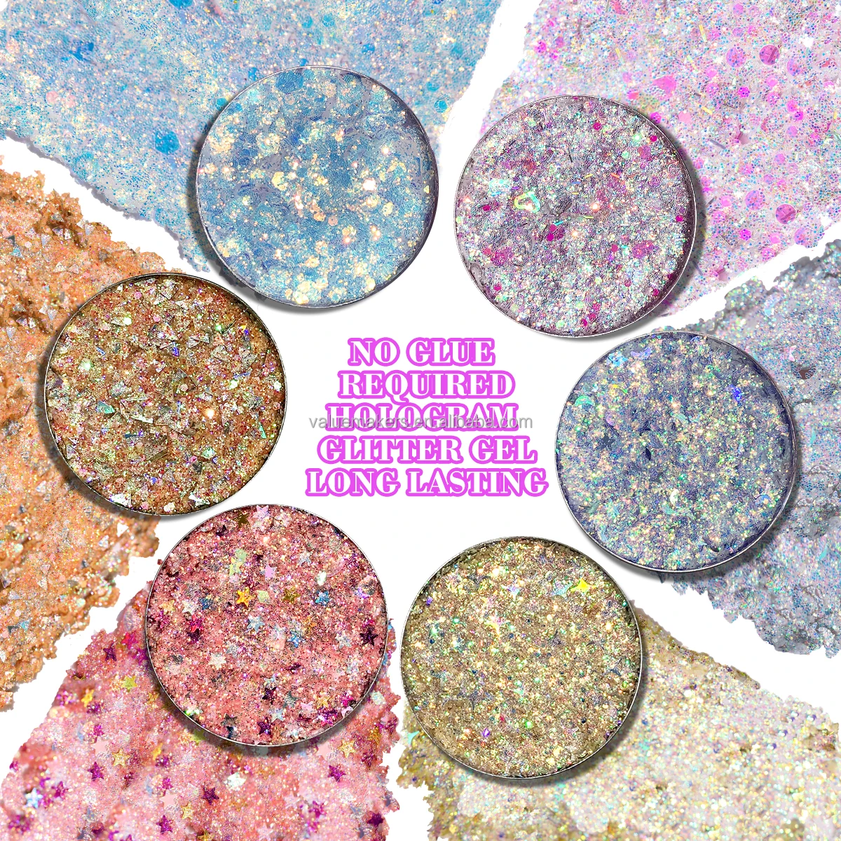 Cosmetics wholesale glitter eyeshadow vegan makeup high pigment eyeshadow palette glitter eyeshadow gel