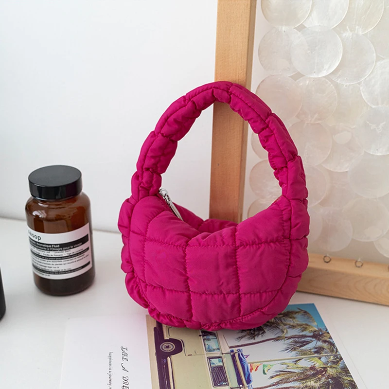 Soft Puffy Clouds Quilted Bag Wholesale Nylon Puffer Bag Lightweight Winter Padded Puffer Sling Tote Bag