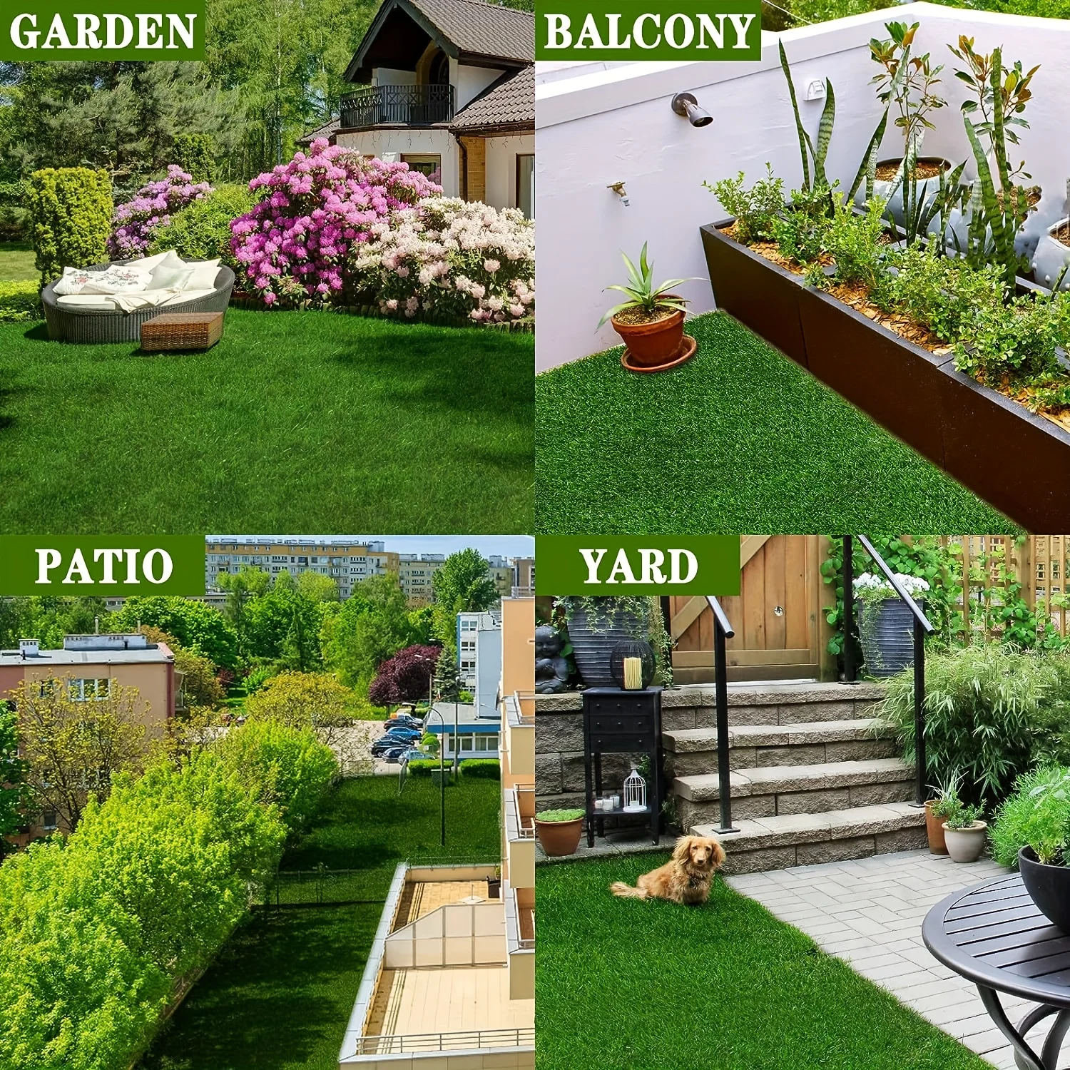 JS 10mm 60cm*90cm Landscaping Artificial Turf Pet Synthetic Grass For Balcony Garden