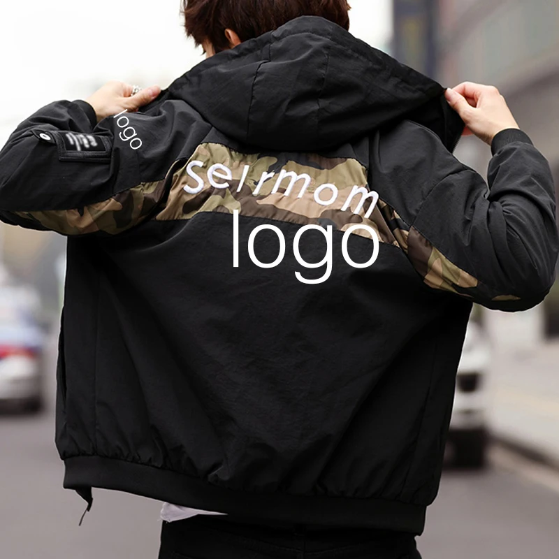 Wholesale custom 2020 spring casual sports men bomber jackets coats with hooded