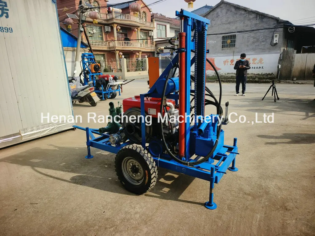 Top Selling Water Well Drilling Machine in China RCS200P Reaching Depths of 150M with Two Wheels at an Attractive Price