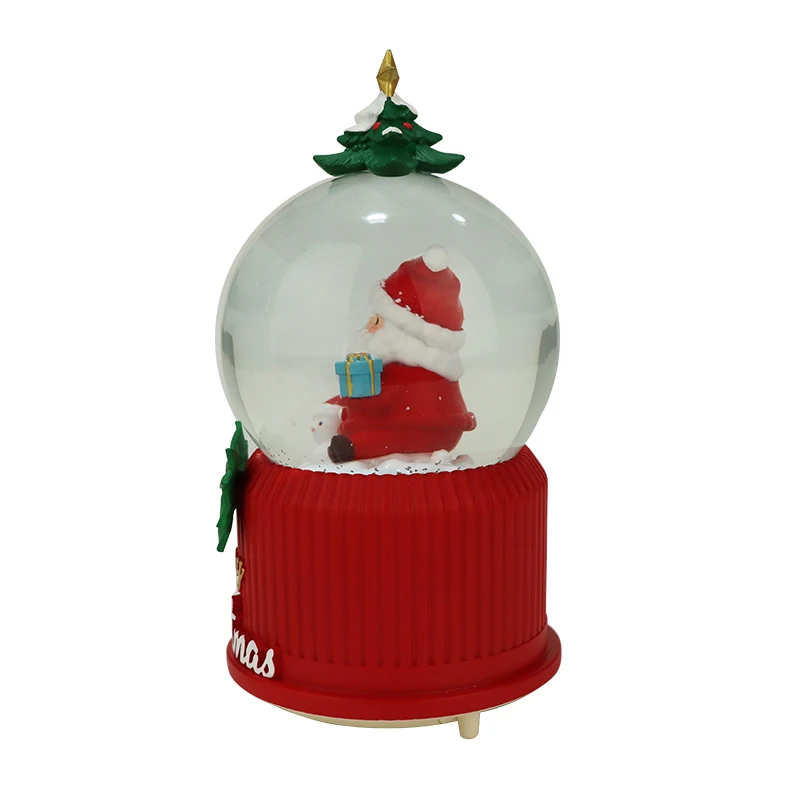Custom Resin Snow Globe Santa Claus Water Globe Glass Blowing Snow Gift Tree Room Decoration Gift Souvenir Christmas Snow Globe