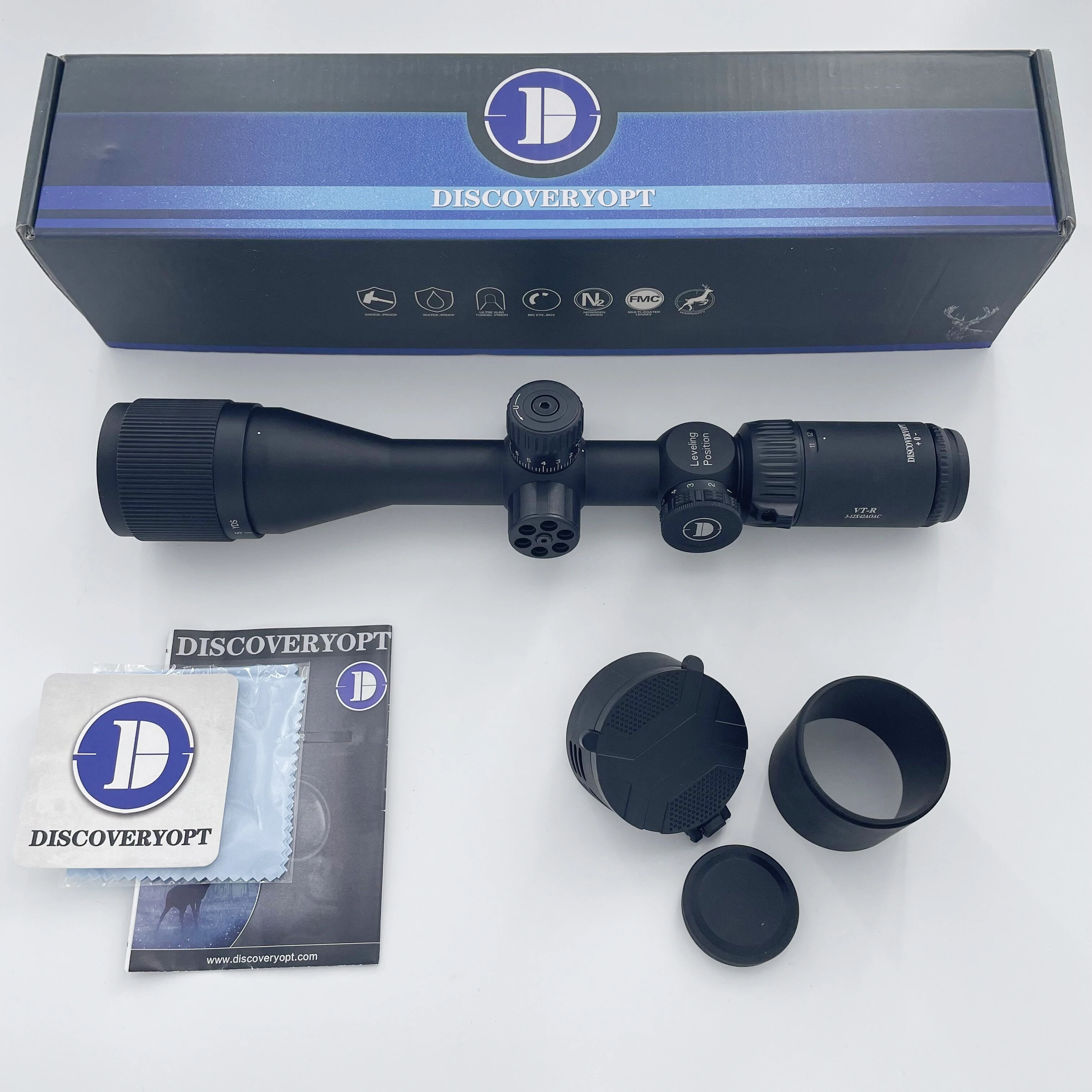 Discovery optic scopes VT-R 3-12X42AOAC cheap scope China best scope mounted spotting sight  hunting equipment