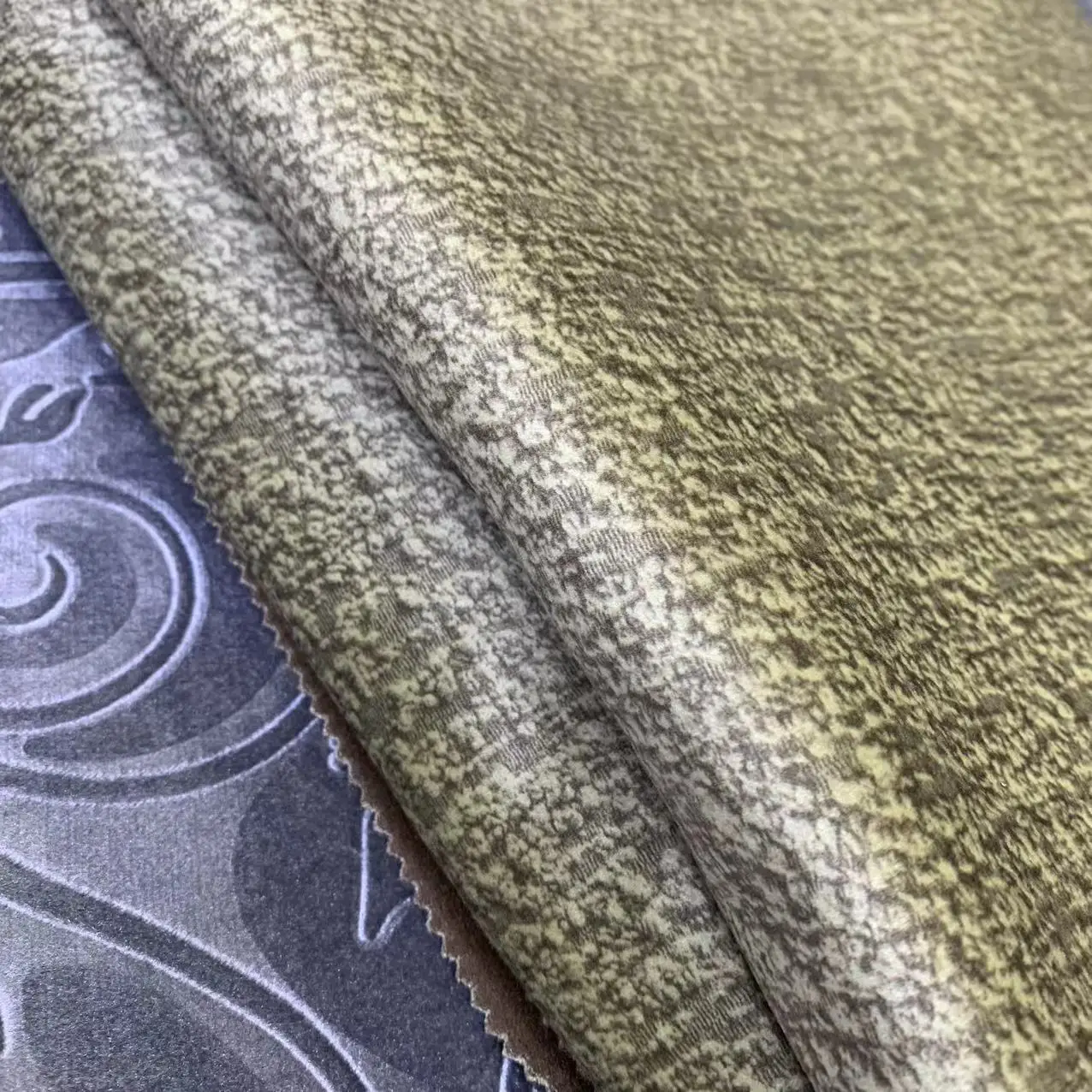 JL24100--SASSY 100% Polyester Waterproof hometextile Printed holland velour sofa fabric holland velvet fabrics