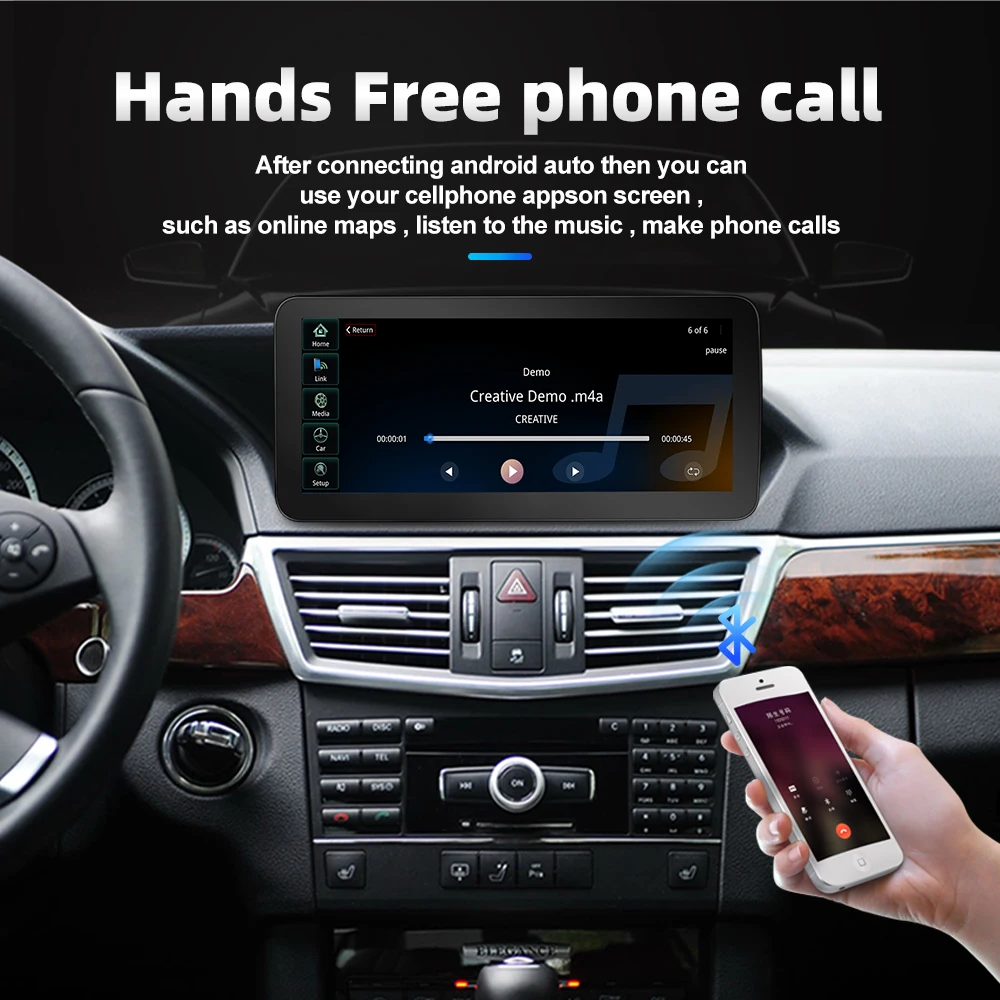 12.3 Inch Linux System Adroid Auto Carplay Screen Car Radio Multimedia For Mercedes E W212 2009-2016