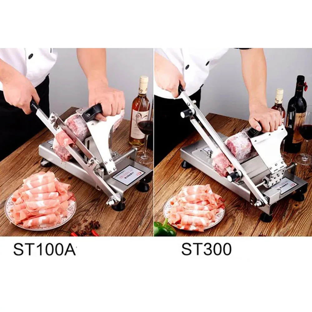 XEOLEO Commercial Manual Meat Slicer Small Stainless Steel Frozen Meat Slicing Household Hand Vegetable Potato Cutting Machine