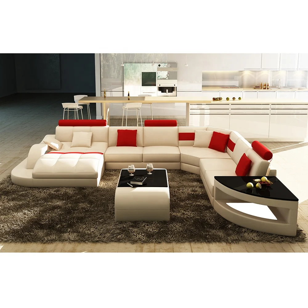 Lounge Suite Sofa Set Modern Living Room Furniture Wholesale Leather Recliner Sectional with