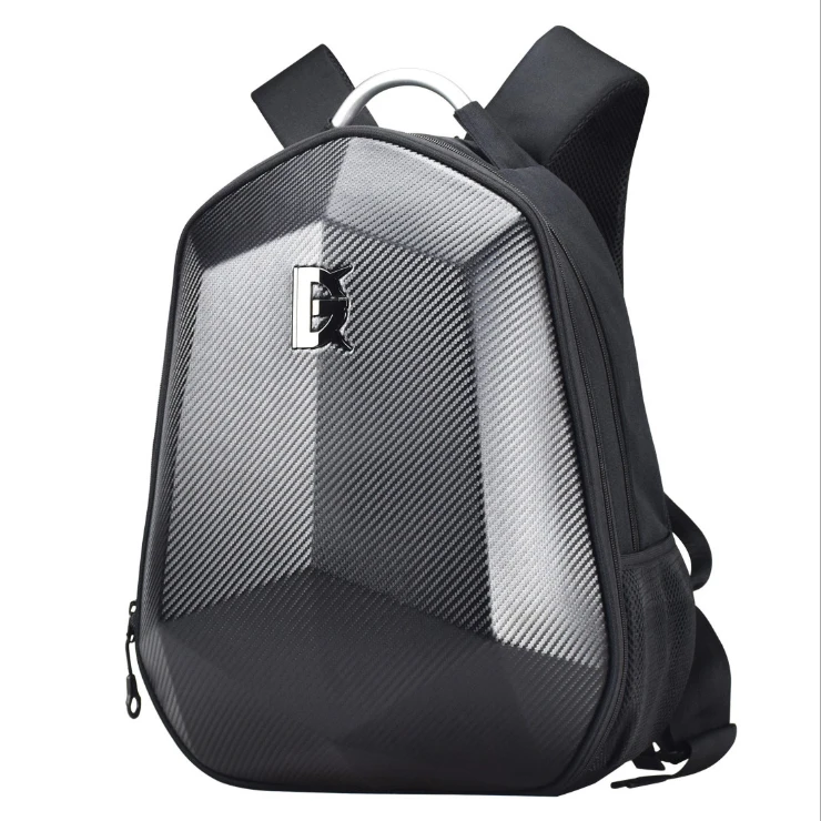 Wholesale Waterproof Outdoor Computer Laptop With USB Charger PU Hard Shell Motorcycle Motorbike Riding Backpack