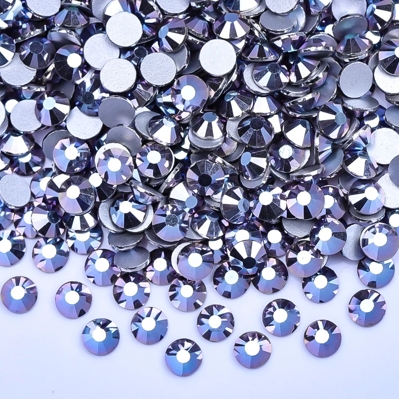 Juli Factory Wholesale Solid Opaque Color SS6 SS8 SS10 SS12 SS16 SS20 SS30 Non Hotfix Flatback Glass Rhinestone For Nail Art