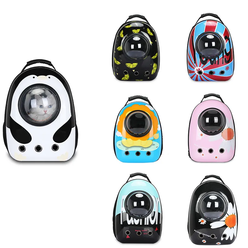 Waterproof Pet Dog Cat Bag Travel Cat Carrier Double Shoulder Bag Astronaut Window Bubble Cat Backpack Small Pet Handbag