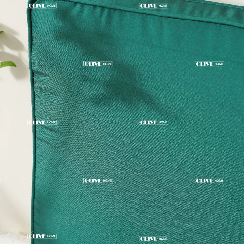 Green solid color comfortable waterproof custom design Outdoor Chair Cushions with Double Piping Patio Chair Cushions
