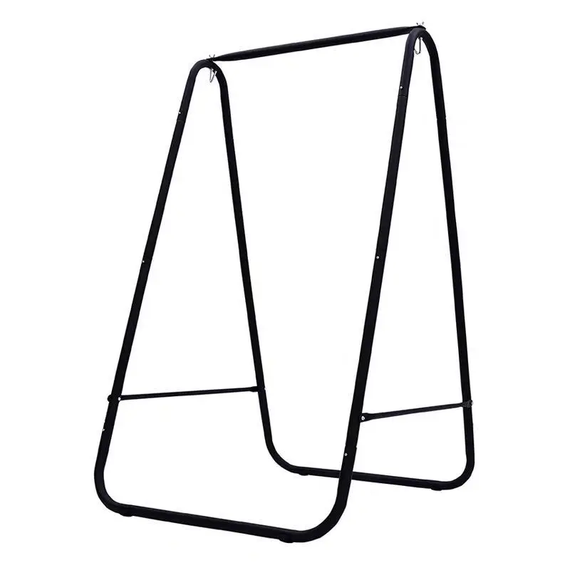 Outdoor And Indoor Folding Hanging Stripes Hammock Swing Chair With Stand Rope Camping In Garden Patio Bedroom Gazebo