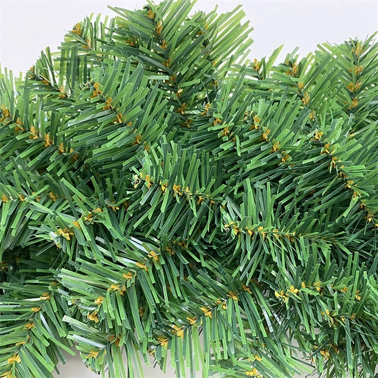 wholesale bulk hanging 12 inch 50cm 60cm green plain flat pvc plastic artificial christmas tree garlands wreaths for front door
