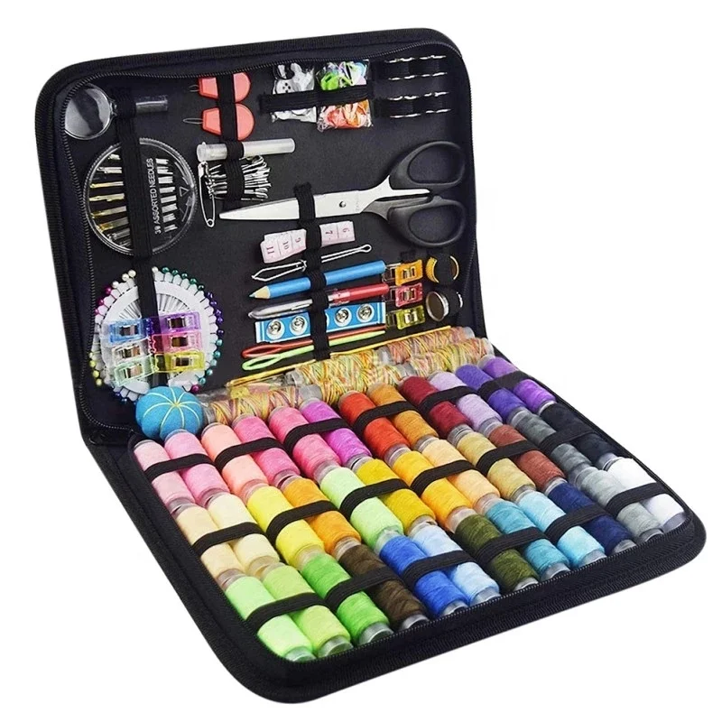 206 PCS DIY Sewing Kits Hotel Supplies Accessories With Fabric Sewing Kits Box