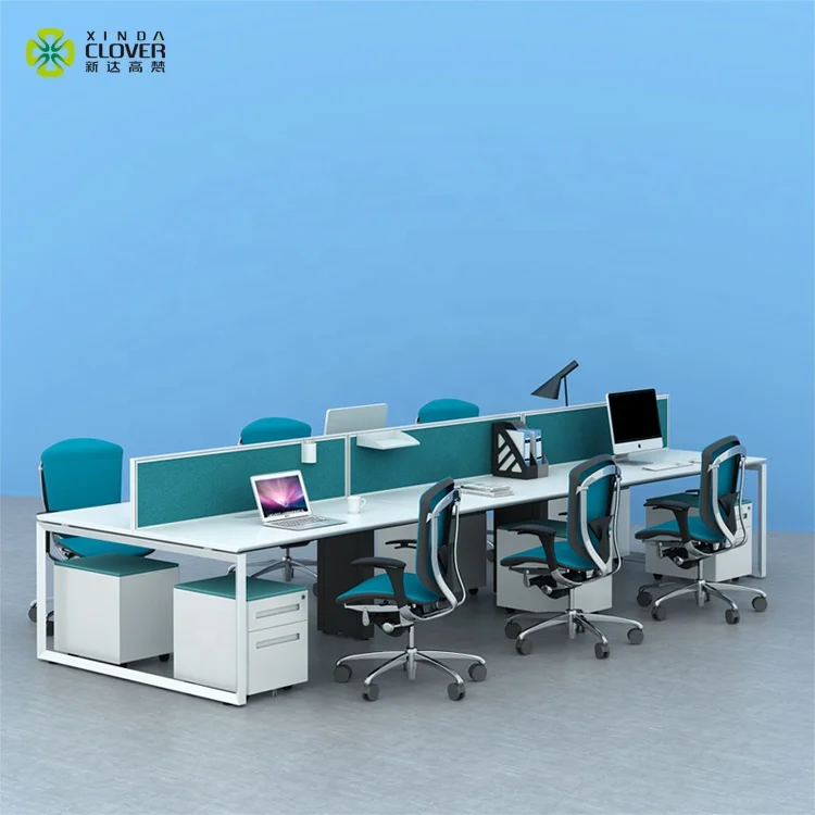 Commercial Business Furniture 8 Seater Work Station Modern Office Desk For Staff