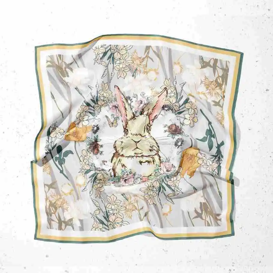 Изготовленный на заказ квадратный шарф 100% шелк тутового шелкопряда шарф 12 мм Заводская машина свернутый шелковый шарф для женщин