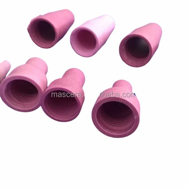 Pink Color 95% Alumina Al2O3 Ceramic Nozzle for Tig Welding Torch