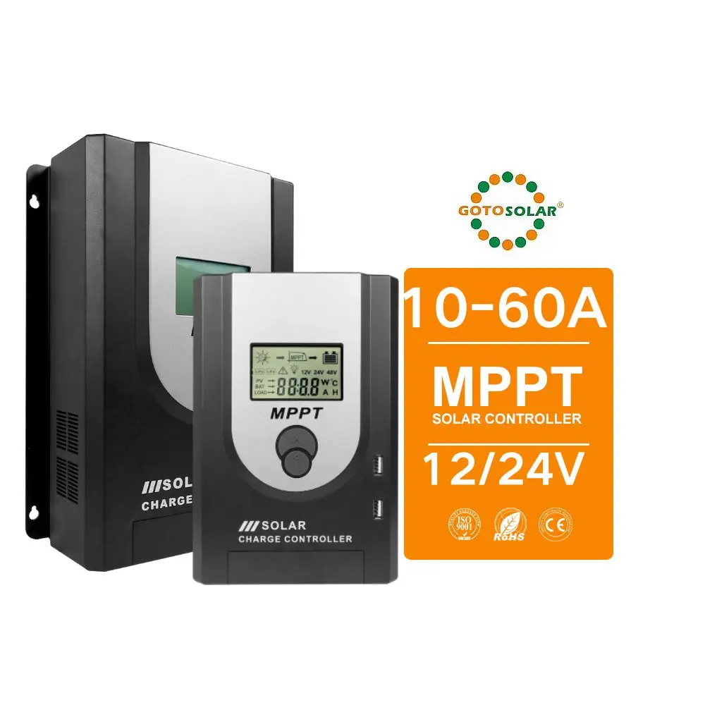 GT Solar Charger Controller MPPT 12/24V AUTO Support Lead-acid & Lithium Battery Max PV Input 100V