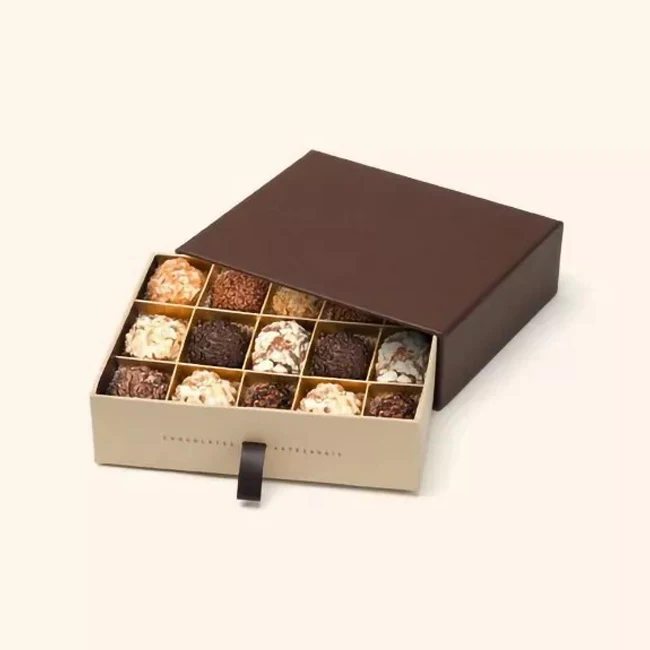 Custom Luxury Chocolate Packaging Gift Boxes With Divider Insert Drawer Box